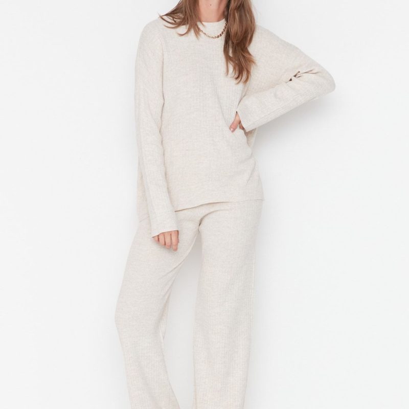 Taş Basic Bisiklet Yaka Triko Alt-Üst Takım TWOSS20AU0084